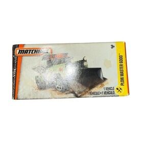 Matchbox Power Grabs Plow Mast 6000 Die-Cast Construction Vehicle Boxed open box